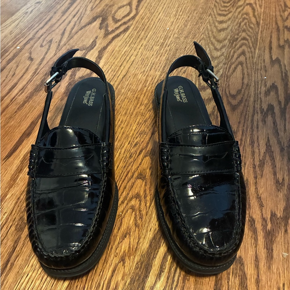 G.H. Bass & Co. Black Leather Whitney Loafers